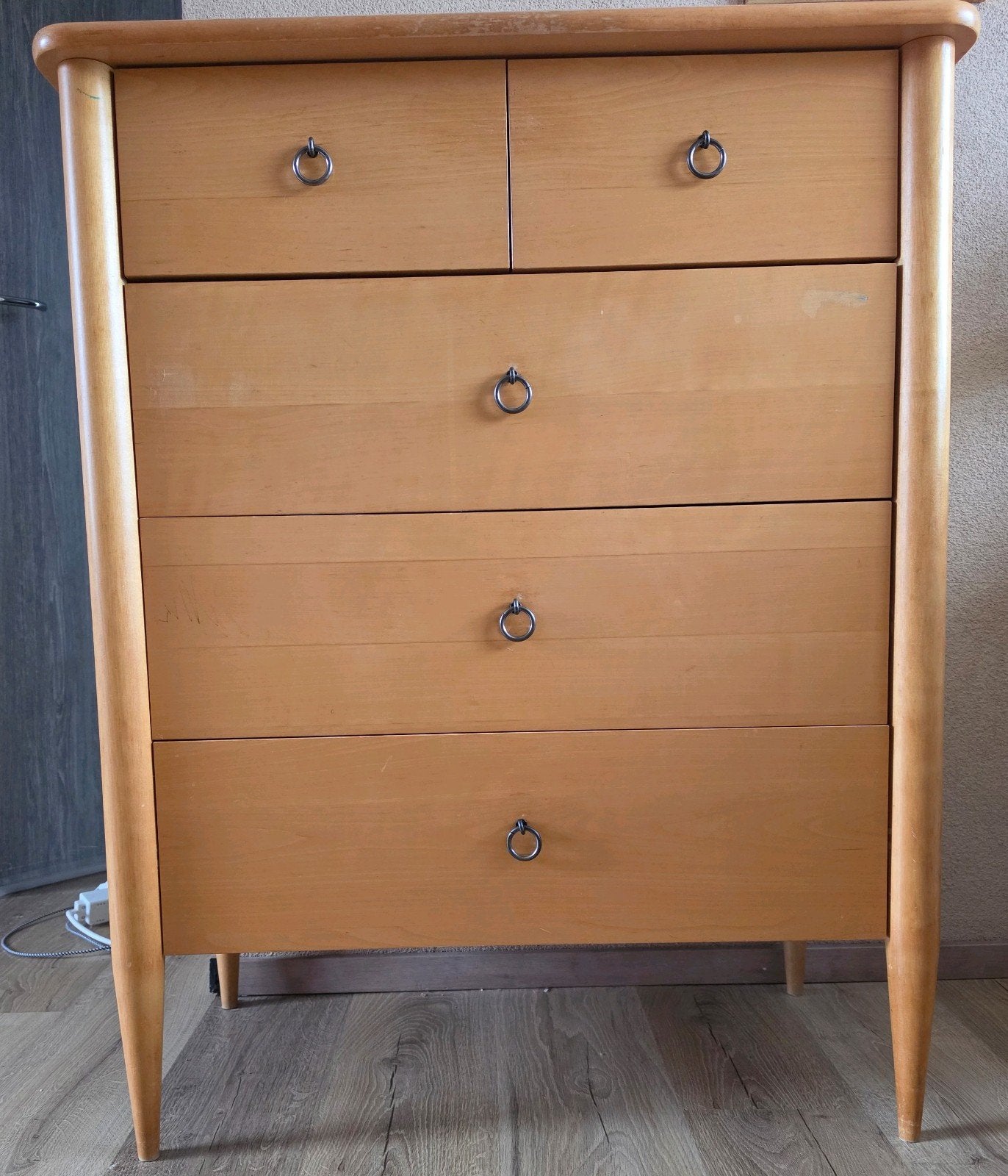 Houten ladekast met 5 laden - Gebruikt, Gebruikt, 5 laden of meer, 100 tot 150 cm, 25 tot 50 cm
