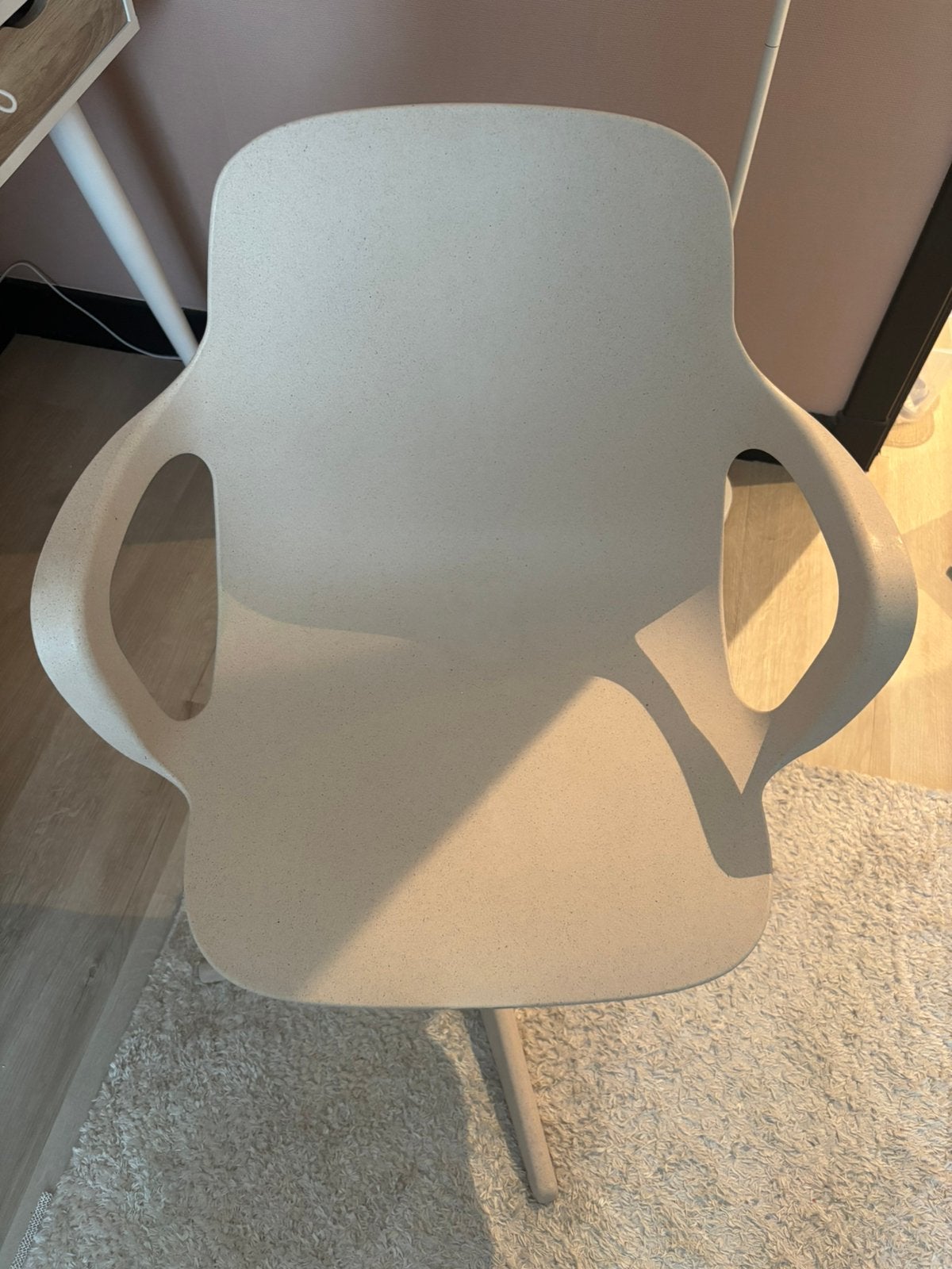 Bureaustoel zandkleur, Huis en Inrichting, Stoelen, Ophalen, Kunststof, Gebruikt, Twee
