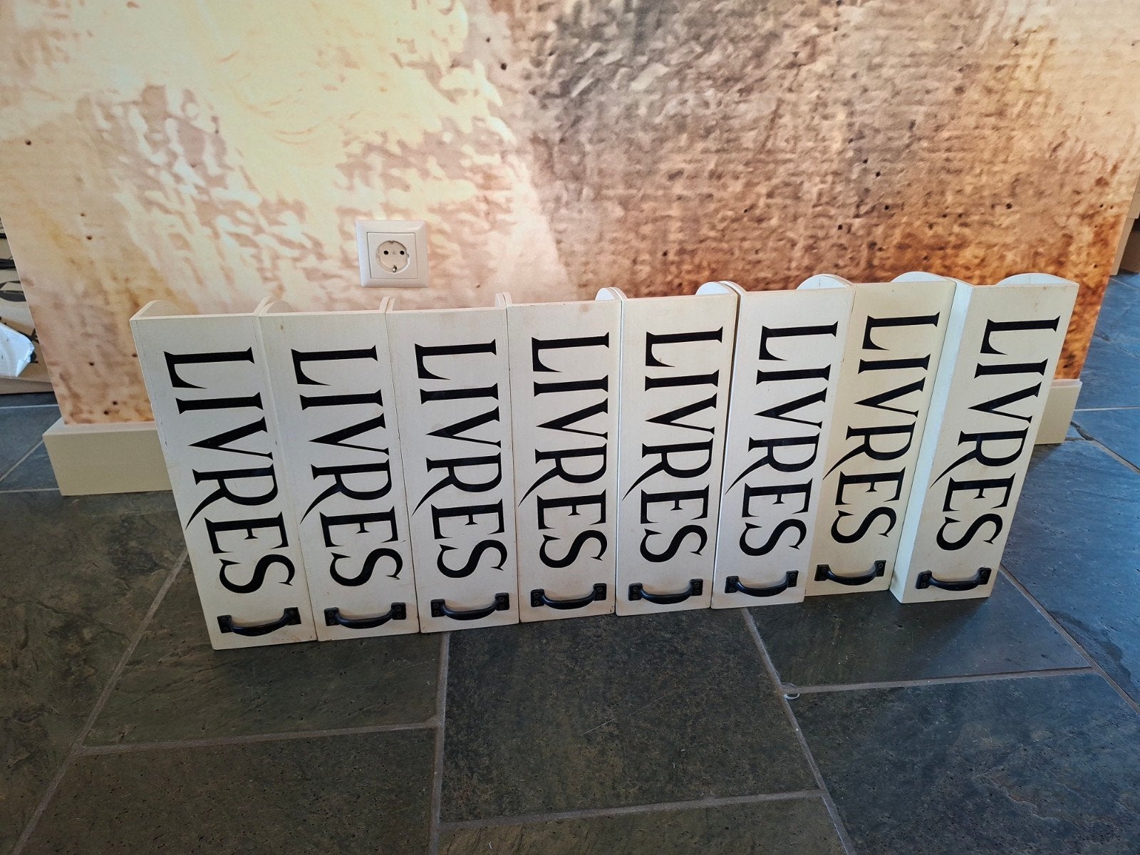 Riviera Maison houten tijdschrifen houders Set van 8, Ophalen