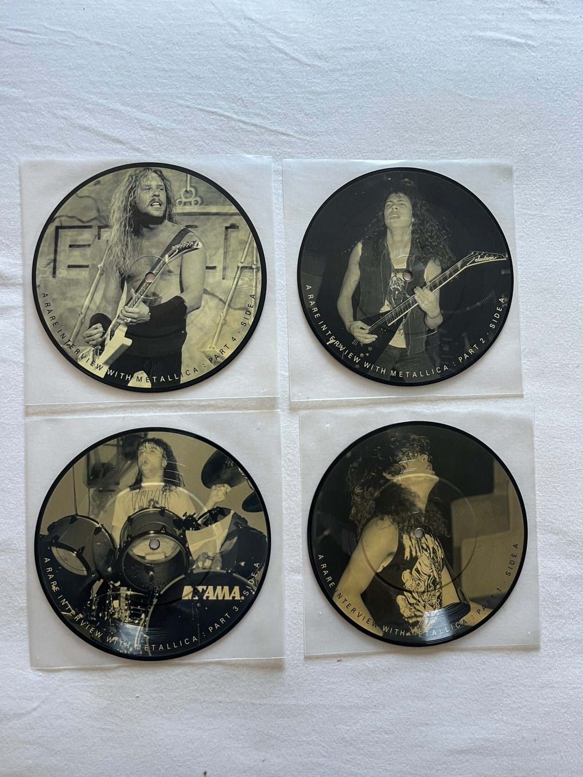 Metallica 4x 7 Inch Single Vinyl, Ophalen of Verzenden, Gebruikt, Overige formaten, Poprock