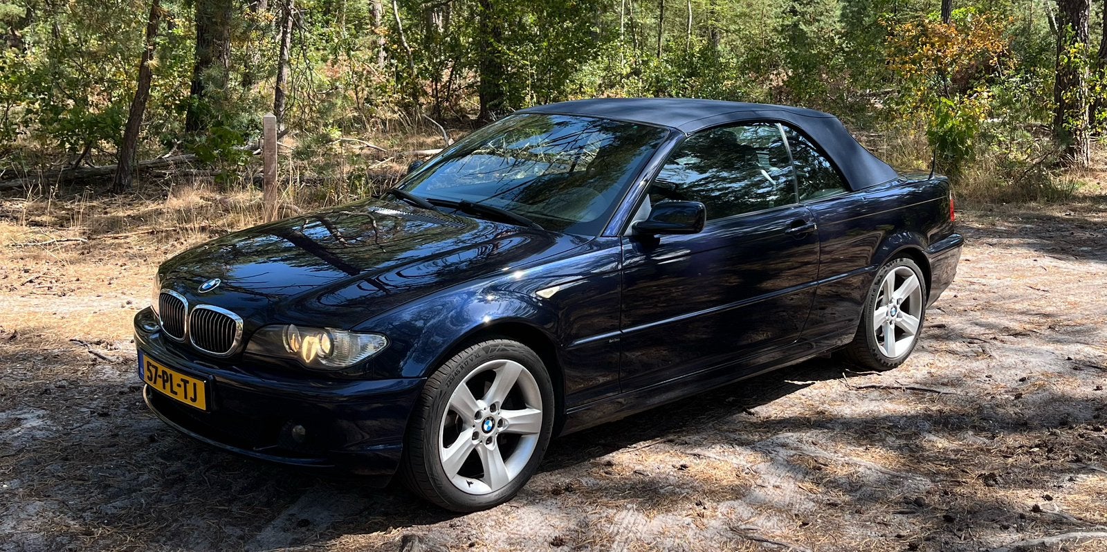 BMW E46 318 CI cabriolet 2004 Blauw/afn. trekhaak, 13 km/l, Achterwielaandrijving, 1995 cc, 680 kg