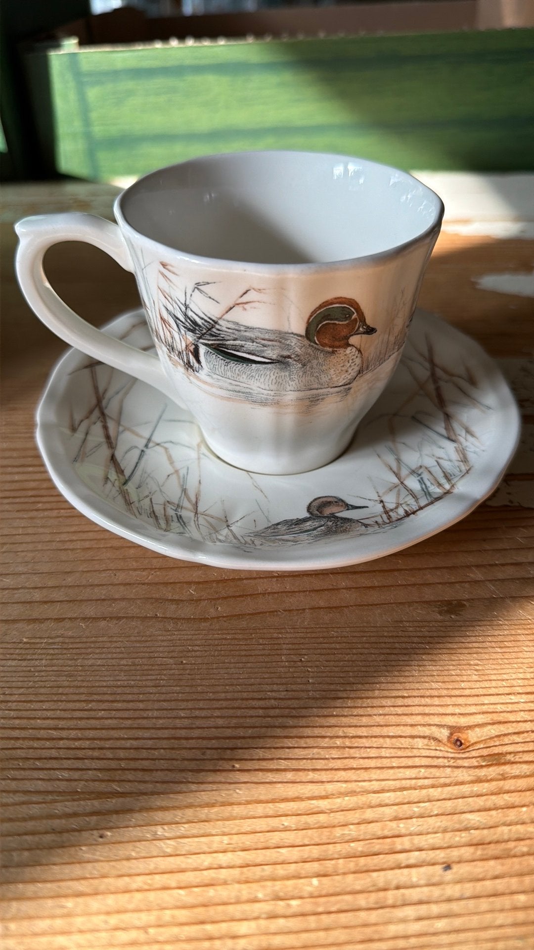 Gien SOLOGNE koffiekop en schotel, Ophalen of Verzenden, Zo goed als nieuw, Overige stijlen, Kop(pen) en/of Schotel(s)
