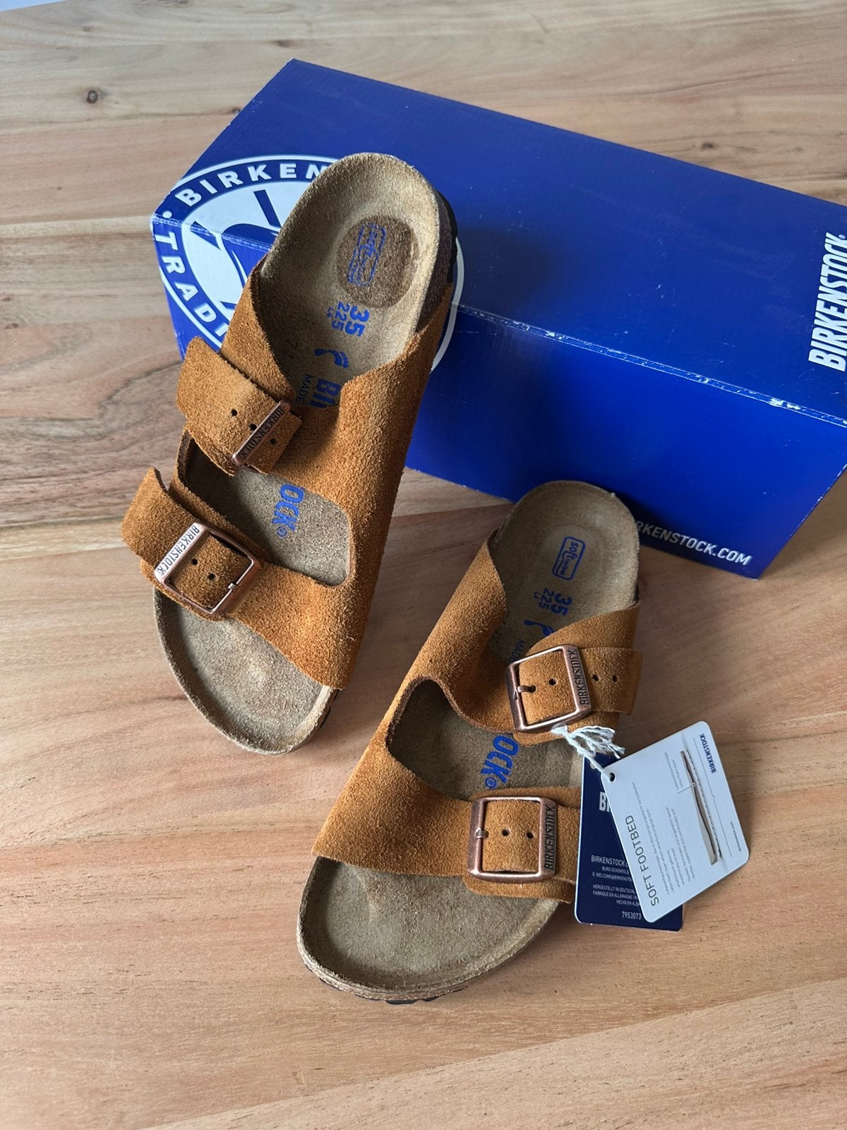 Birkenstock Arizona BS Mink - EU 35, Kleding | Heren, Slippers, Bruin, Nieuw, Ophalen of Verzenden
