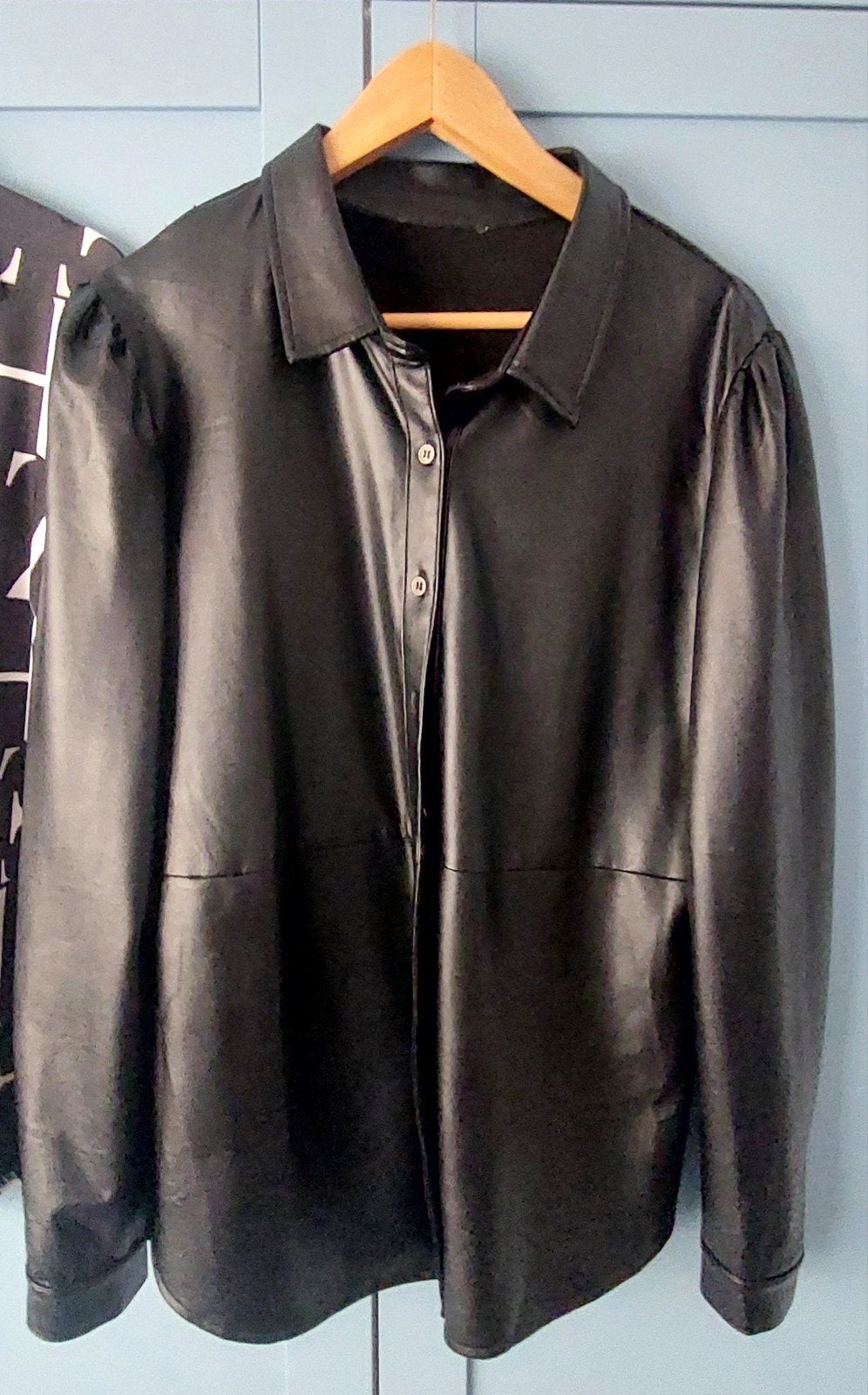 nieuw mooie pu blouse mt 42 merk aniston, Ophalen of Verzenden, Nieuw, Maat 42/44 (L), Zwart