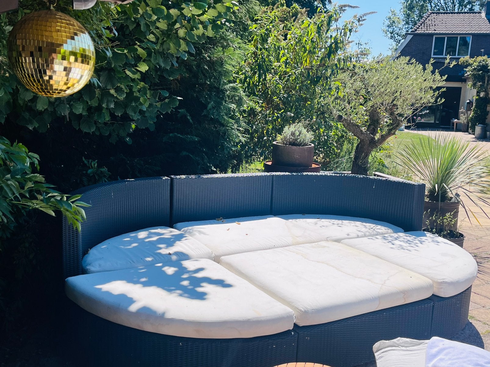 XL zonne eiland ligbed loungebed, Ophalen of Verzenden, Gebruikt, Wicker