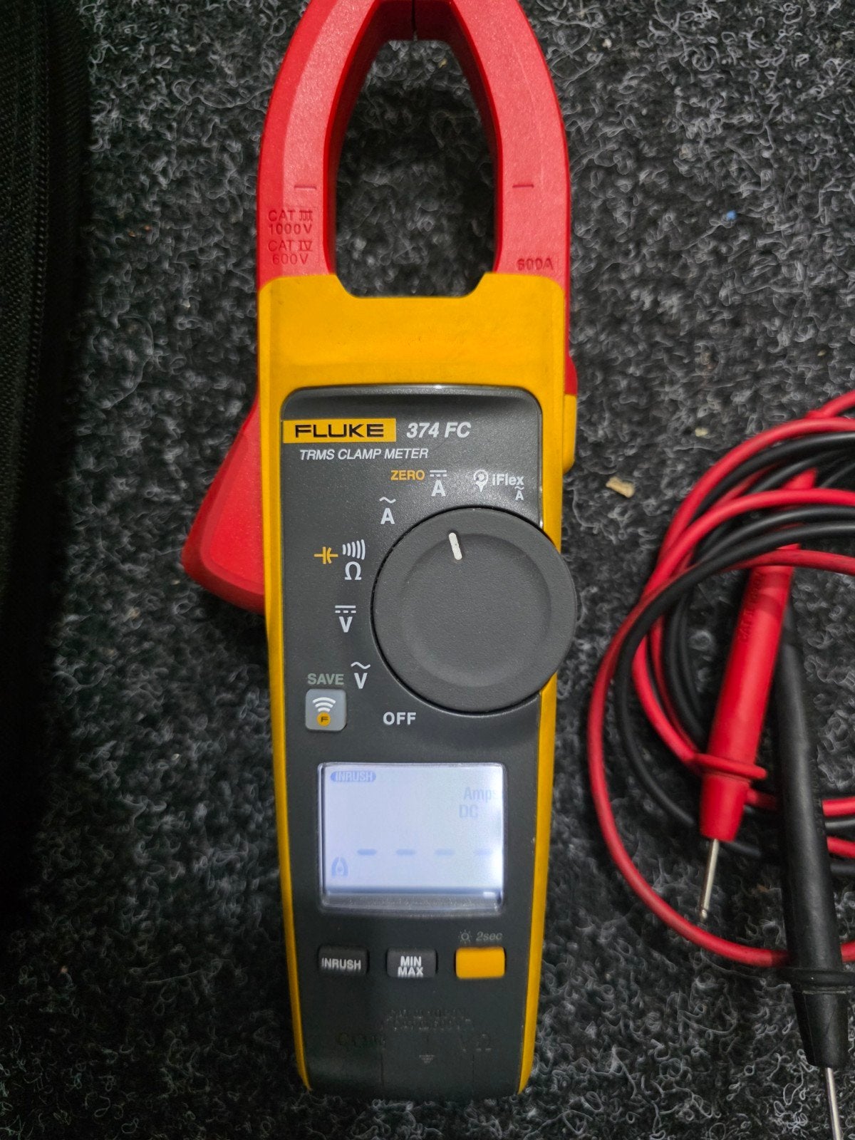 Fluke 374 FC TRMS Clamp Meter met kabels en tas, Ophalen of Verzenden