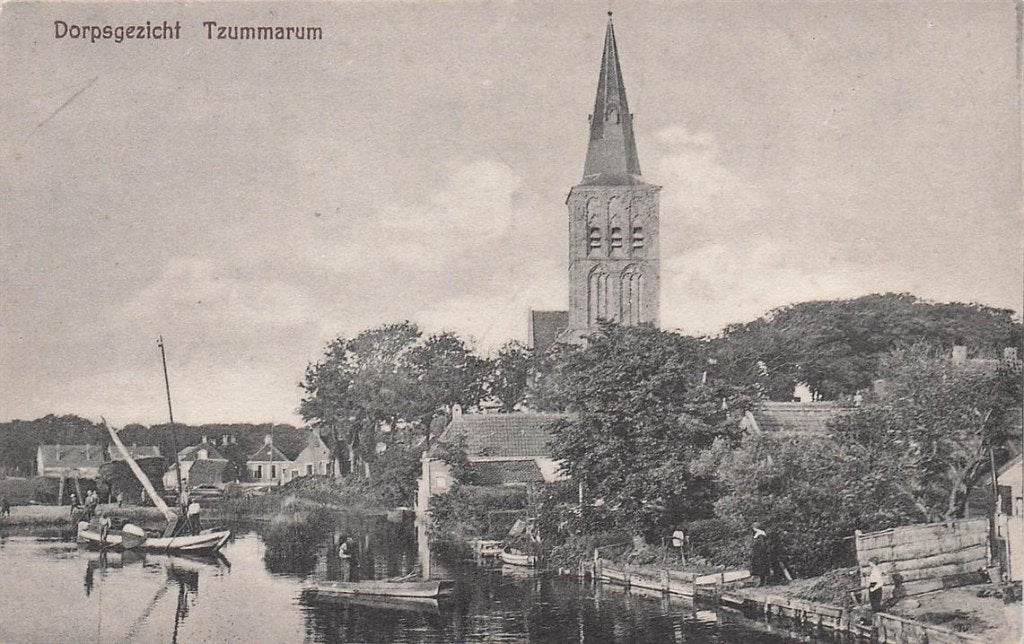 703-124-043 Dorpsgezicht Tzummarum, Verzenden, Voor 1920, Friesland