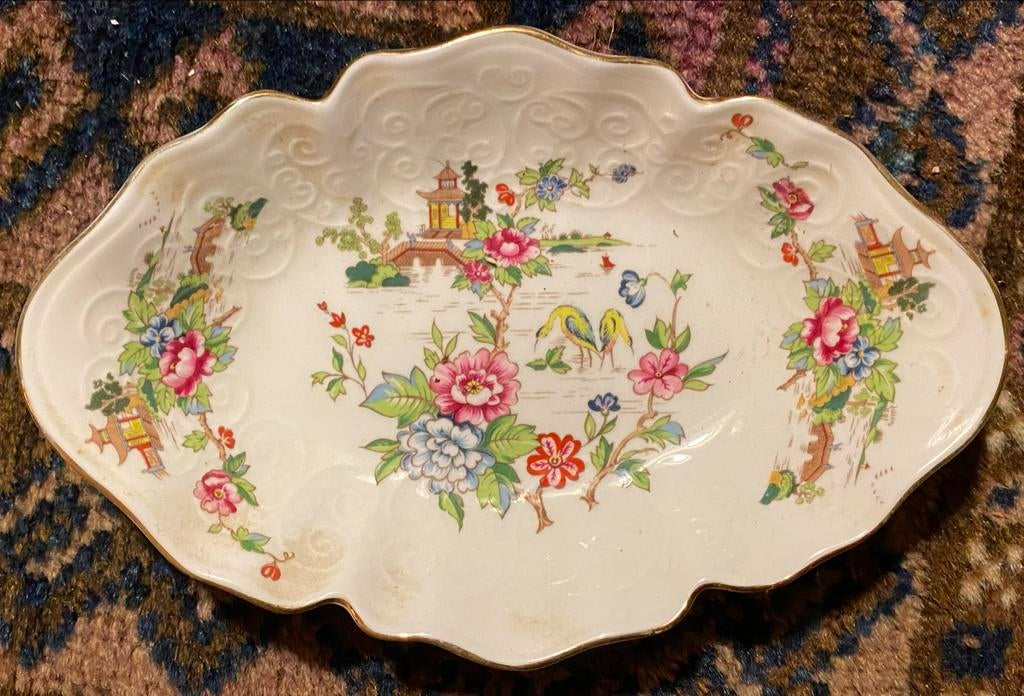 Crown Staffordshire 'Pagoda' Bon-Bon Schaal Chinoiserie, Ophalen of Verzenden
