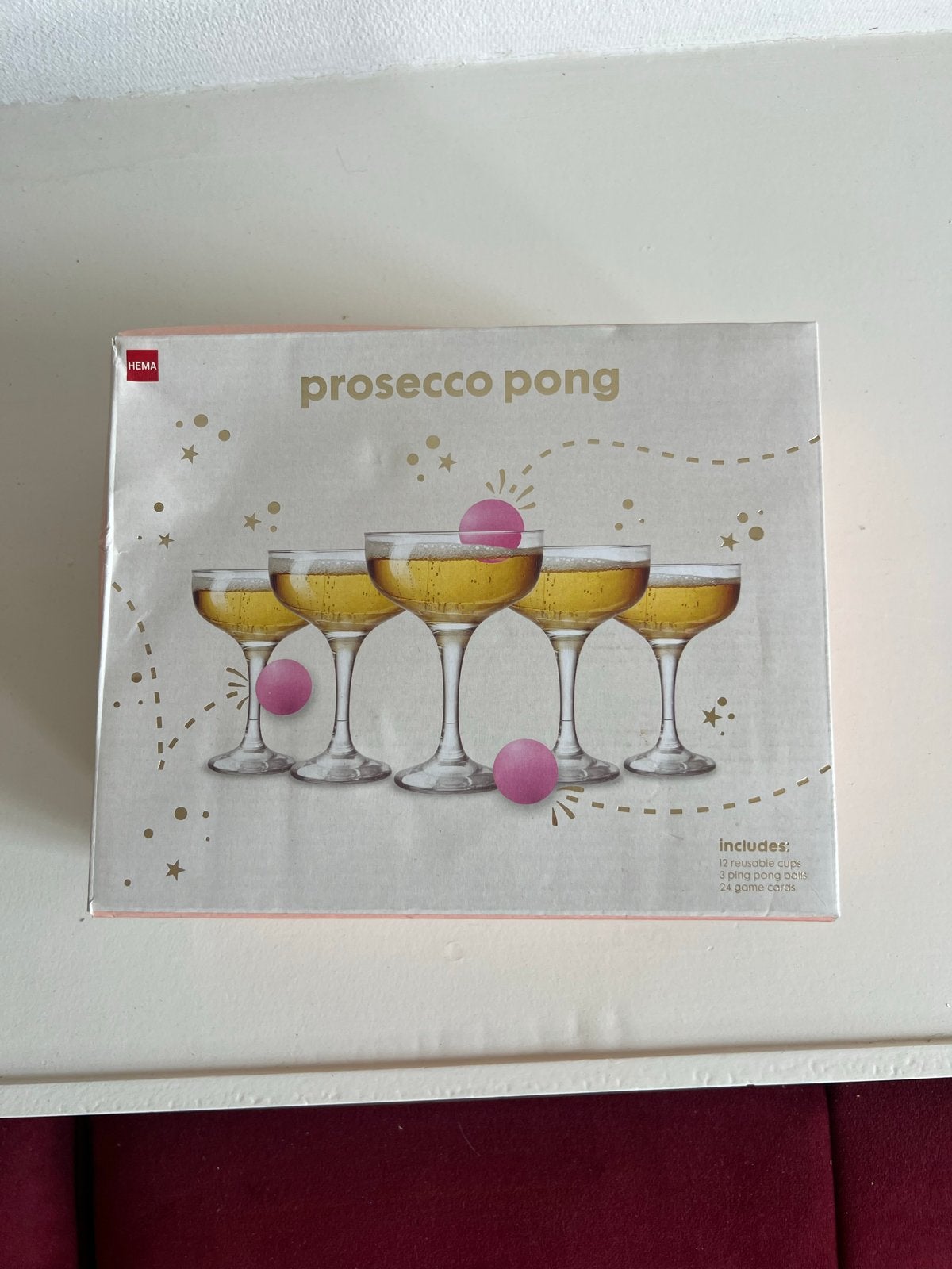 Beerpong Prosecco Pong Spel - in Doos, Ophalen of Verzenden, Gebruikt