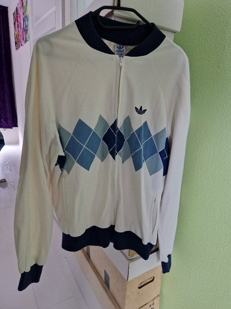 Ivan Lendl vintage trainingsjas 1984 Adidas, Blauw, Maat 56/58 (XL), Ophalen of Verzenden, Racketsport