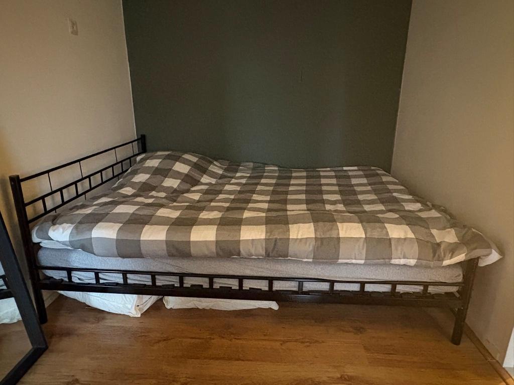 Bed te koop, Ophalen, Gebruikt, Zwart, Tweepersoons