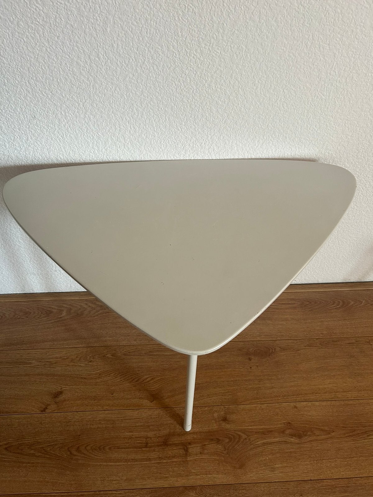 Vintage design hoektafel jaren ’60 Wit formica Mid-century, Ophalen, Zo goed als nieuw, Hout