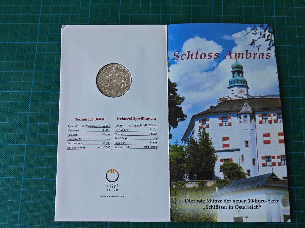 Oostenrijkse munt van 10 euro, in het originele etui., Postzegels en Munten, Ophalen, Oostenrijk, Setje, Zilver