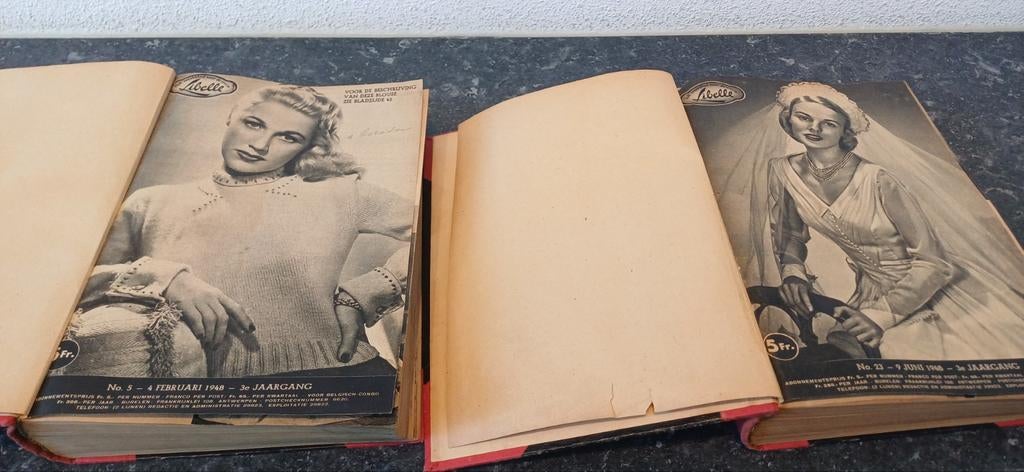 2 ingebonden Vlaamse Libelle jaargang 1948 - Vintage, Ophalen of Verzenden, Gelezen, Damesbladen
