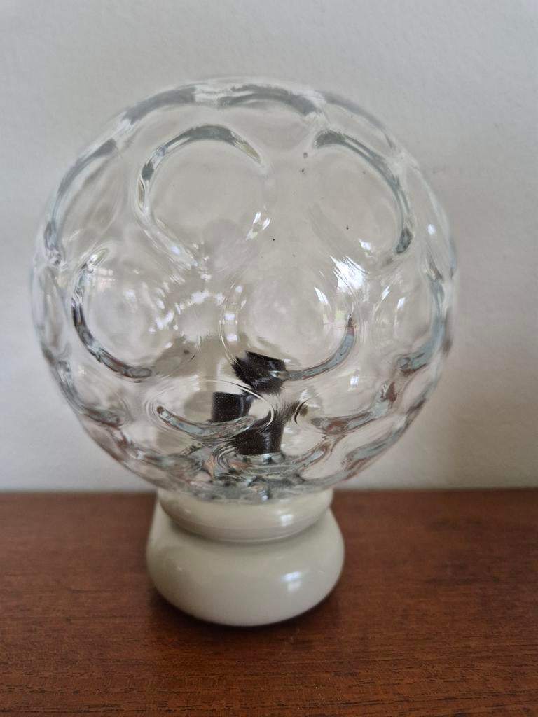Vintage Tiger wandlamp bubbelglas, Huis en Inrichting, Ophalen, Glas
