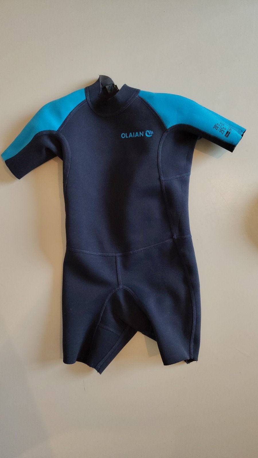 Olaian shorty wetsuit 4 jaar maat 98-104, Ophalen of Verzenden, Gedragen, Badpak
