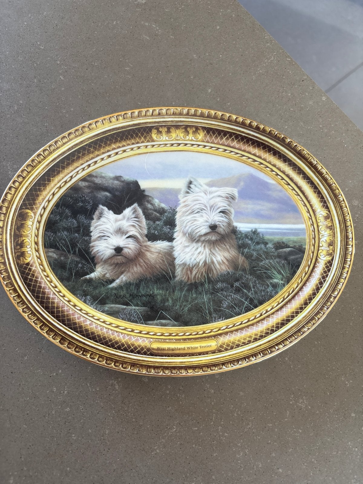 Franklin Mint Sierbord West Highland White Terrier, Ophalen of Verzenden