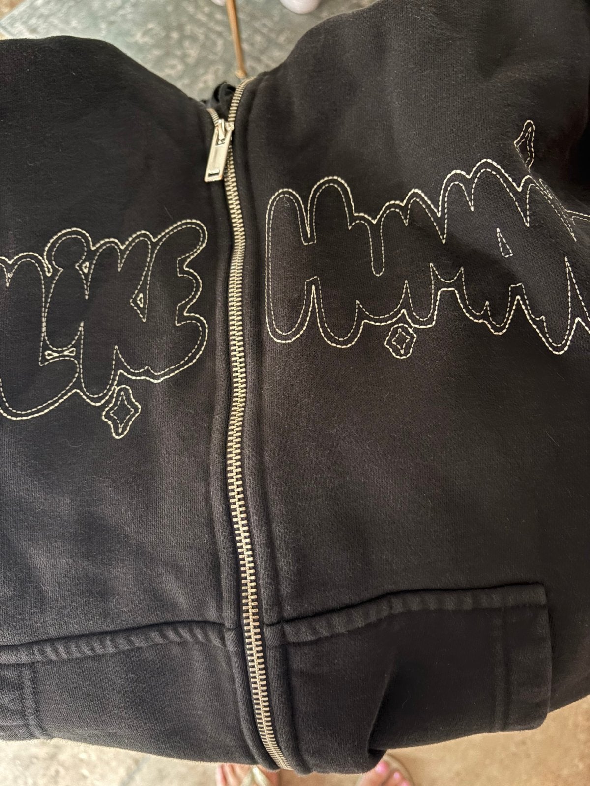 Unlike Humans vest zwart met capuchon, Kleding | Heren, Truien en Vesten, Ophalen of Verzenden, Zo goed als nieuw, Zwart