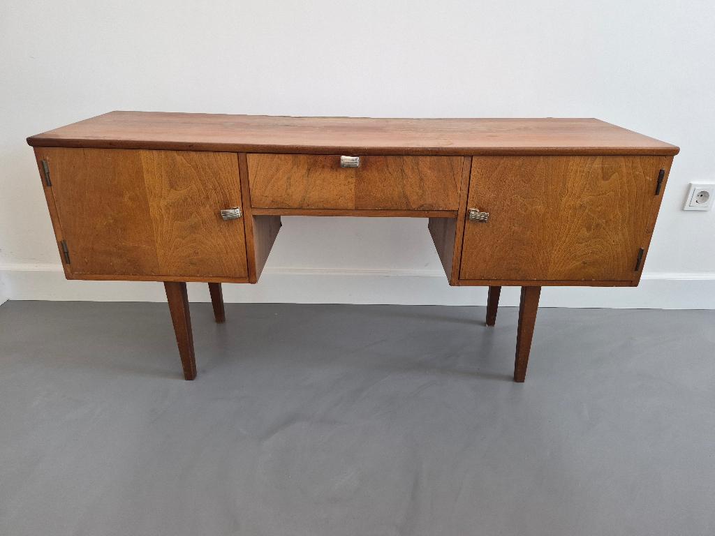 Mooi mid century vintage dressoir, Ophalen, 100 tot 150 cm, Mid century, vintage, 25 tot 50 cm