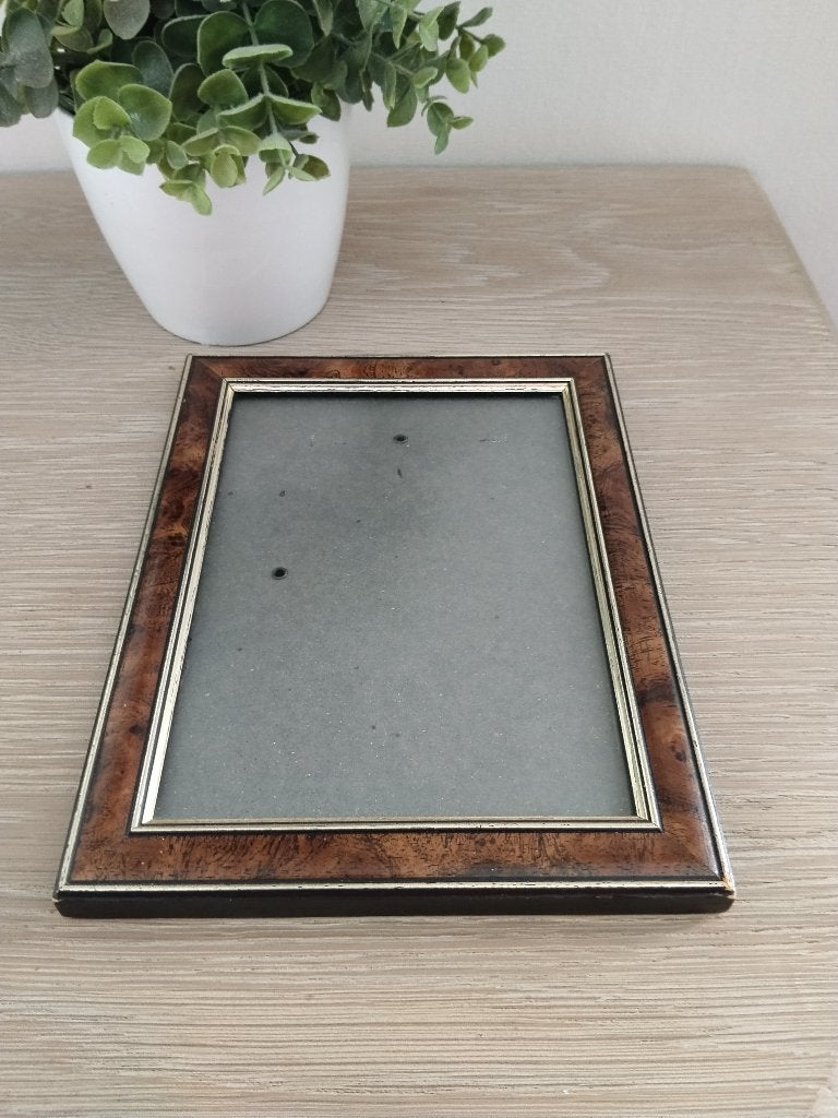 vintage houten fotolijst, Ophalen of Verzenden, Zo goed als nieuw, Fotolijst, Met glas