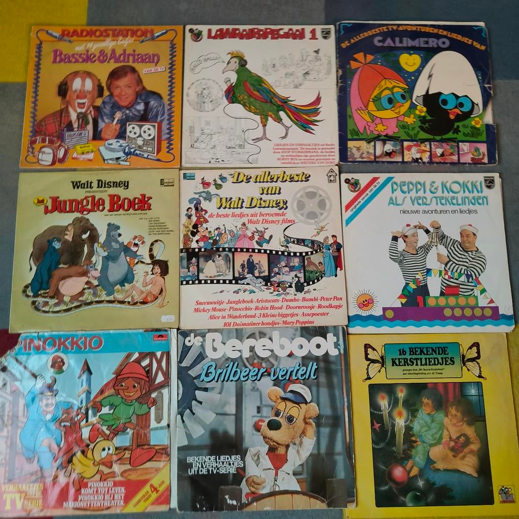 Kinder lp's vinyl 20 stuks, Cd's en Dvd's, Vinyl | Kinderen en Jeugd, Gebruikt, 1980 - 1989, Ophalen of Verzenden, 12 inch