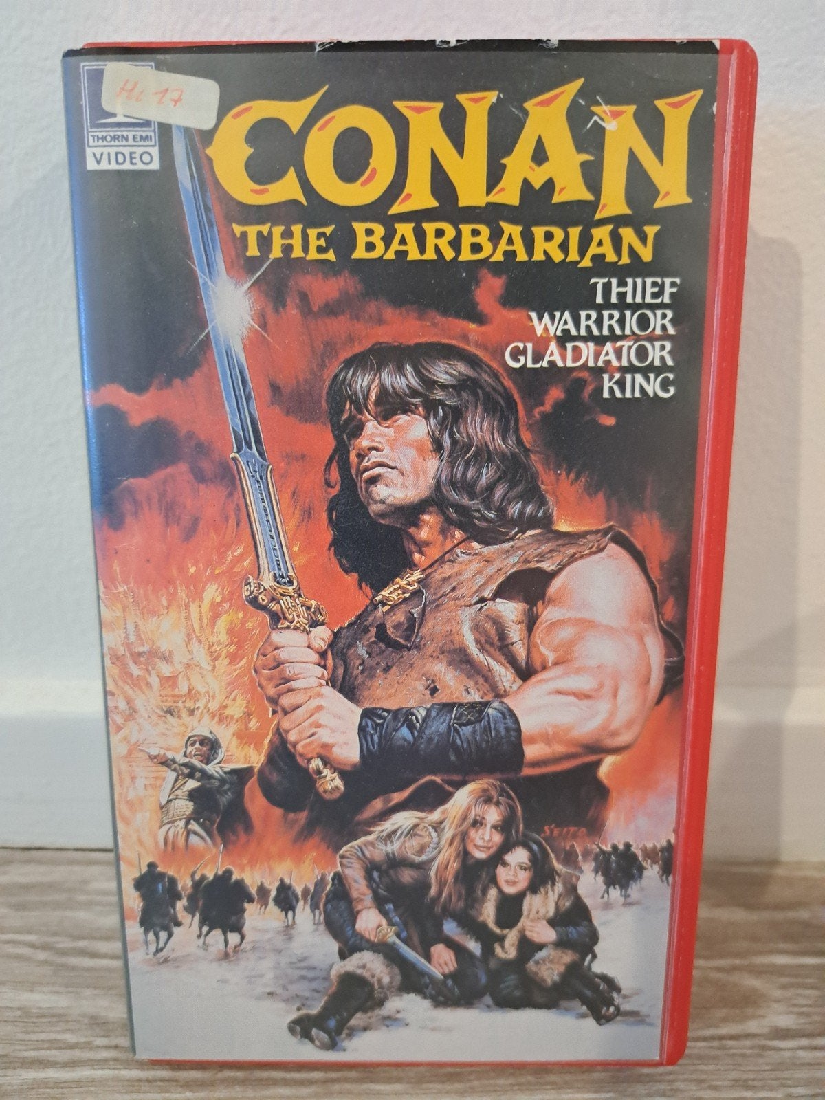 Conan the Barbarian VHS - Ex-rental, Cd's en Dvd's, VHS | Film, Ophalen, Vanaf 16 jaar, Ex-rental, Actie en Avontuur