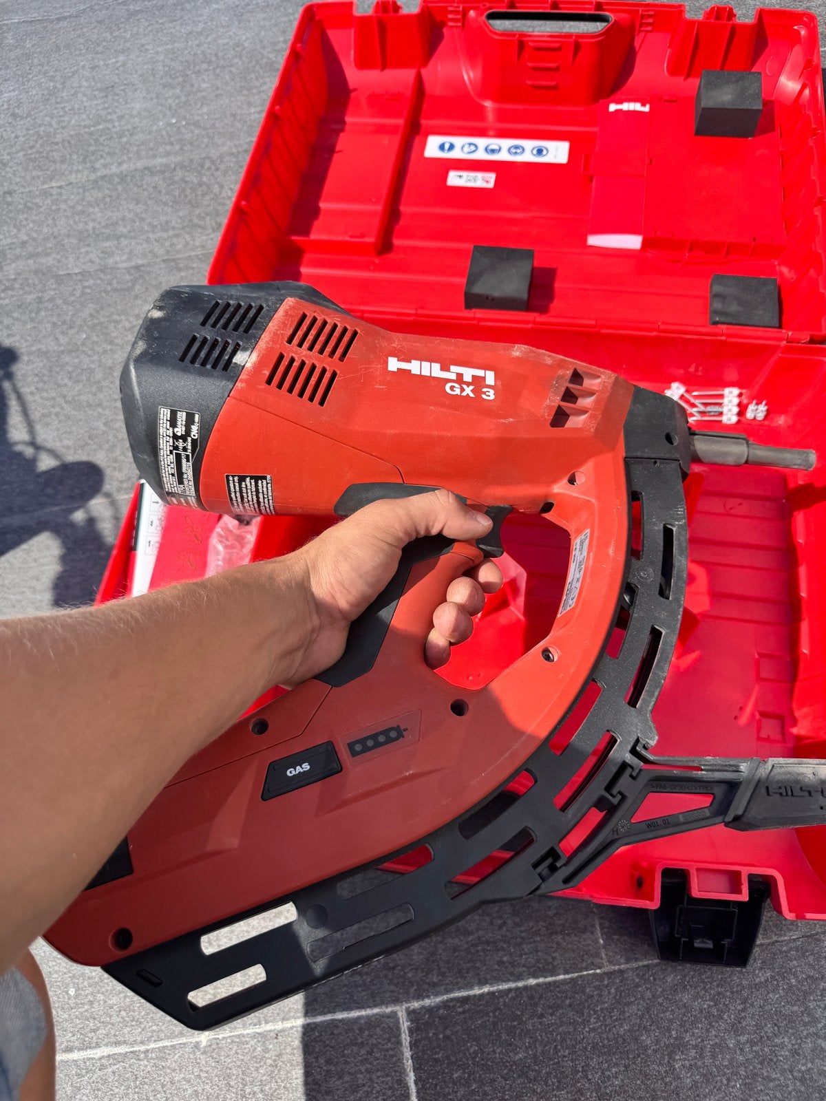 Hilti GX 3 Gas Tackapparaat - Zo goed als nieuw, Doe-het-zelf en Verbouw, Gereedschap | Handgereedschap, Ophalen, Zo goed als nieuw