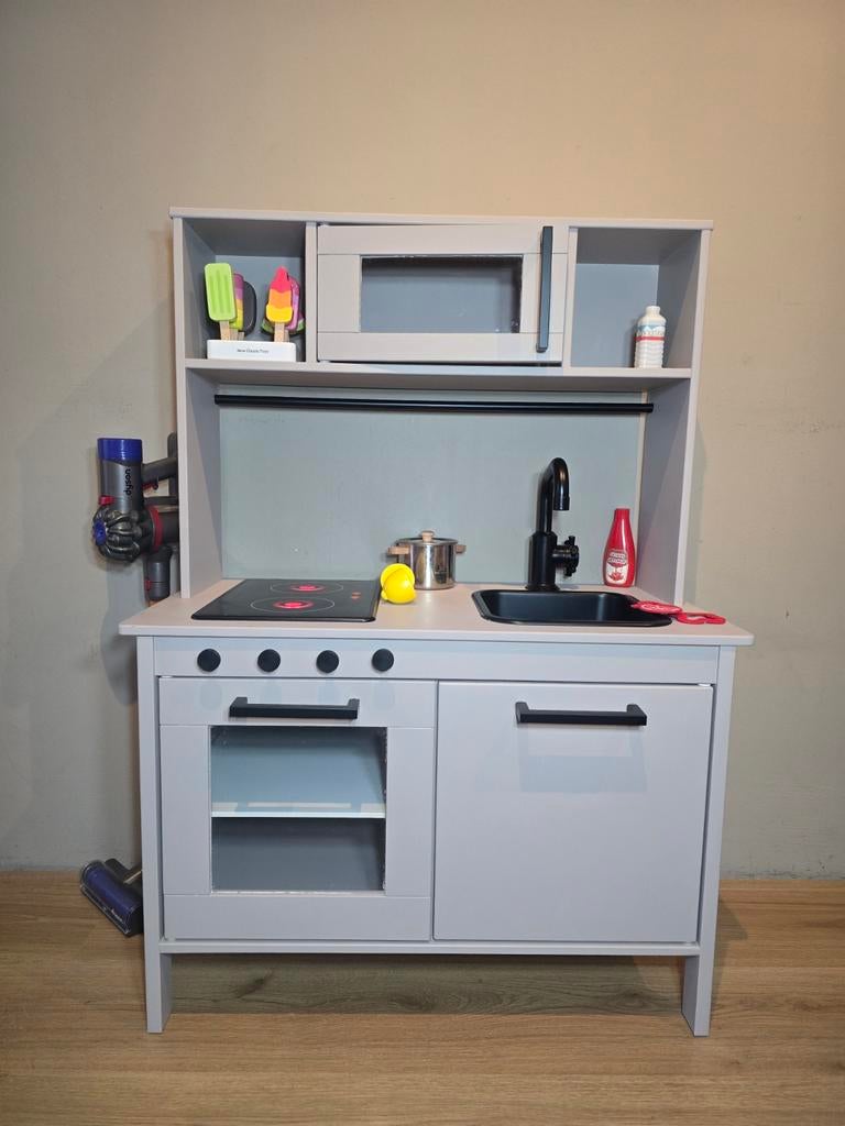 Gerestyled Ikea Duktig keukentje - grijs/beige, Ophalen, Zo goed als nieuw, Speelkeuken, Hout