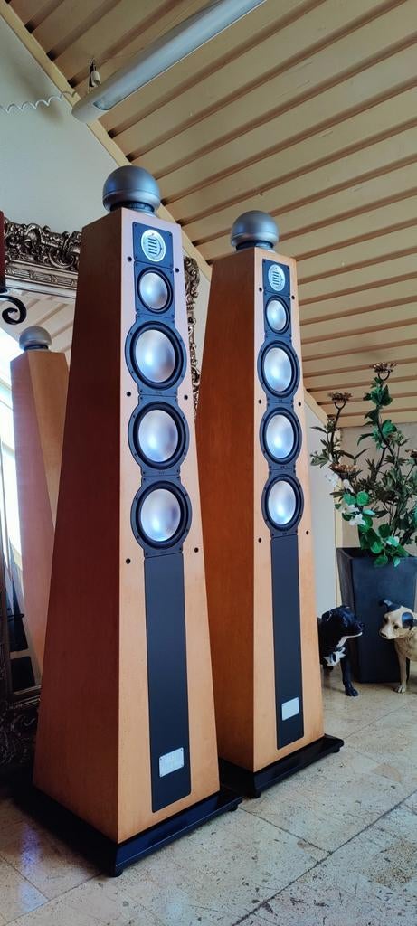 Elac 'Spirit of Music' Zuilspeaker - Birds Eye Maple Veneer., Overige merken, Ophalen of Verzenden, Zo goed als nieuw, 120 watt of meer