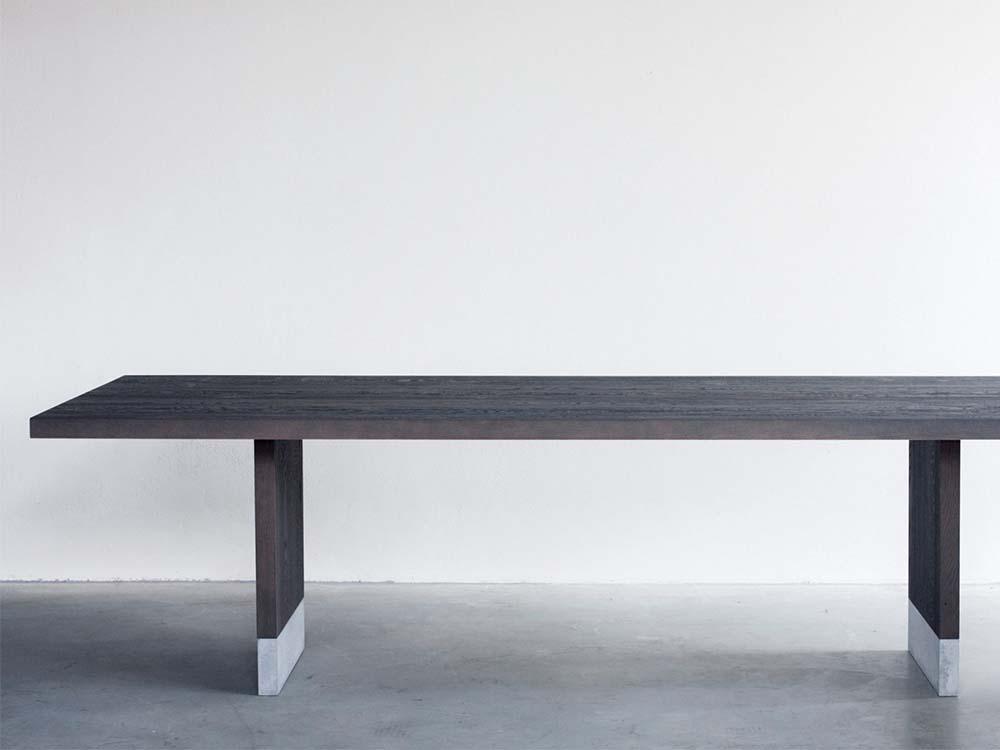 Van Rossum tafel Common 100x280cm geborsteld eiken zwart, Info@micheldethouars.nl, Van rossum, 9723 CA, Eikenhout