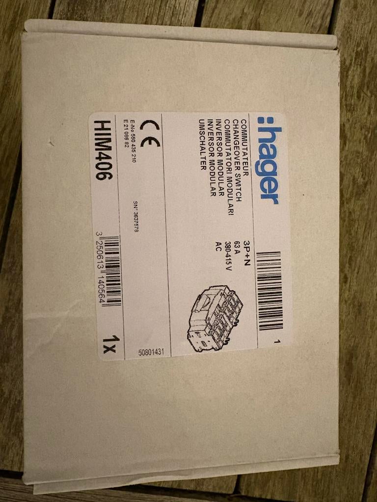 Hager Schakelaar - Nieuw in doos, Ophalen, Nieuw, Schakelaar
