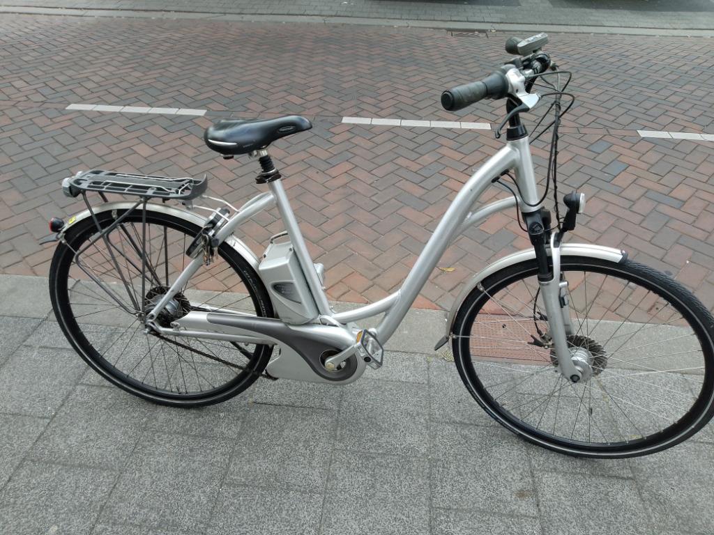 Flyer d55 elektrische damesfiets middenmotor, Versnellingen, Ophalen, Overige merken, 53 tot 56 cm