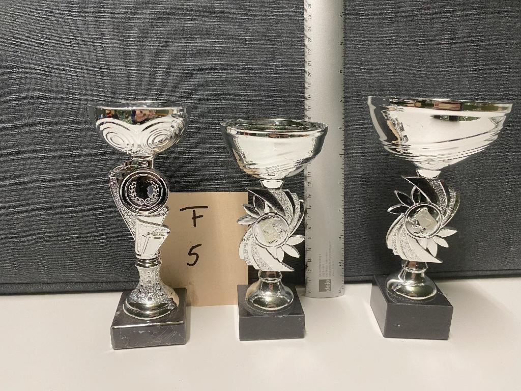 Trofeeën/wedstrijdbekers/sportprijzen/bokalen, set 5, Sport en Fitness, Overige Sport en Fitness, Ophalen of Verzenden, Gebruikt