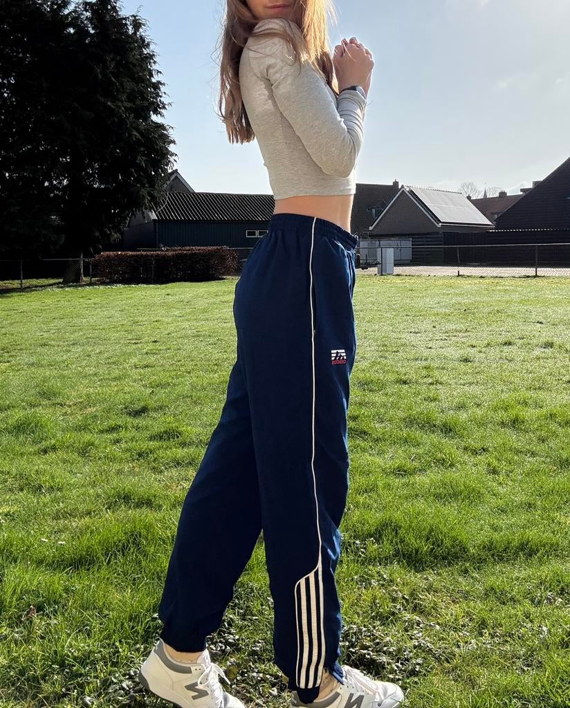 Adidas Vintage Blauwe Trainingsbroek, Blauw, Ophalen of Verzenden, Zo goed als nieuw, Algemeen