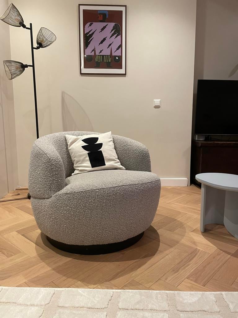 Woolly draai fauteuil, Huis en Inrichting, Fauteuils, Ophalen, Zo goed als nieuw, Stof, 75 tot 100 cm