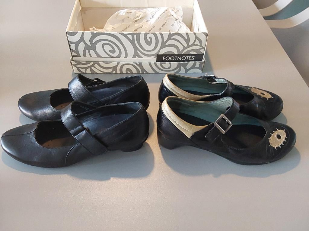 Leren Dames laarzen/Damespumps Footnote en Wolky maat 39,40., Kleding | Dames, Schoenen, Hoge laarzen, Zwart, Ophalen of Verzenden