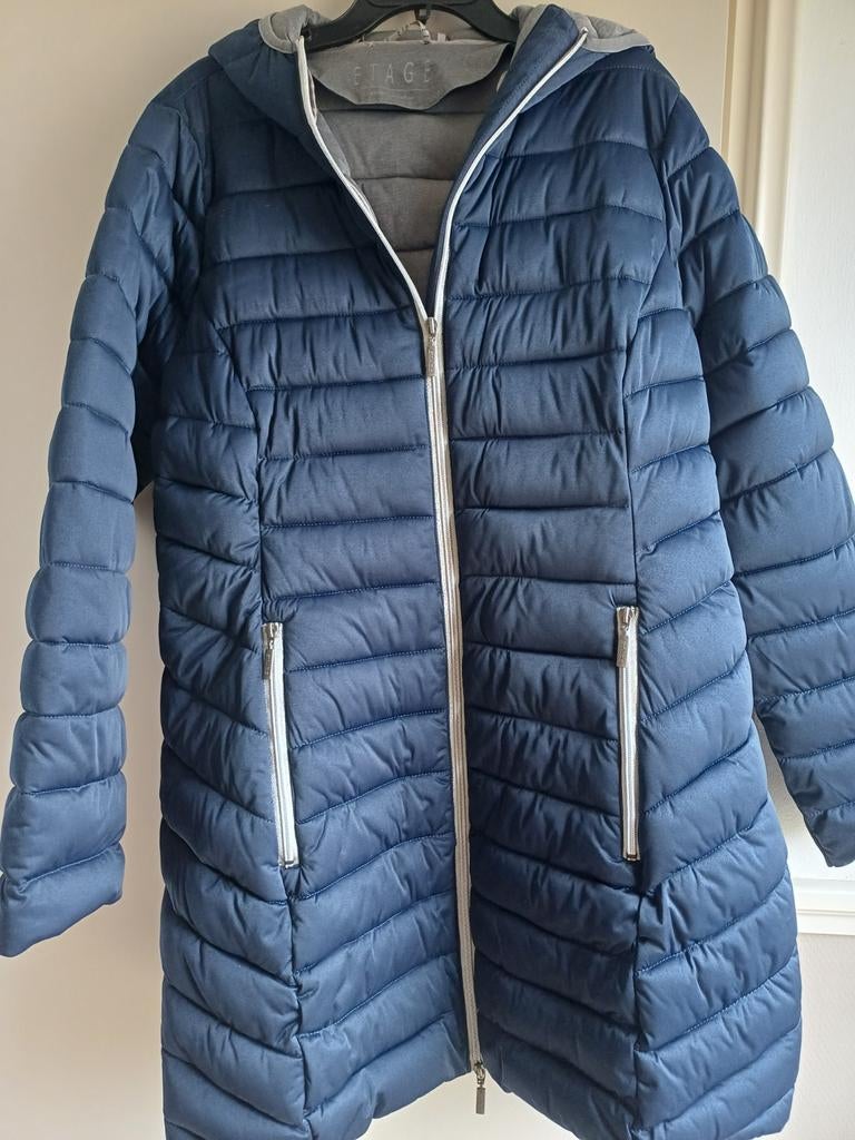 Zgan.  Blauwe ETAGE   Jas maat 44, Kleding | Dames, Jassen | Winter, Ophalen, Zo goed als nieuw, Maat 42/44 (L), Blauw