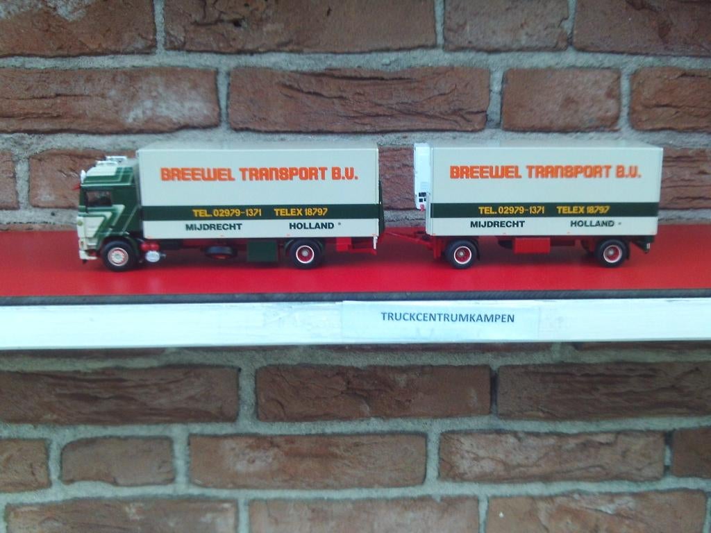 WSI  Volvo  F12  Globetrotter  van  Breewel., Hobby en Vrije tijd, Modelauto's | 1:50, Ophalen of Verzenden, Nieuw, Bus of Vrachtwagen