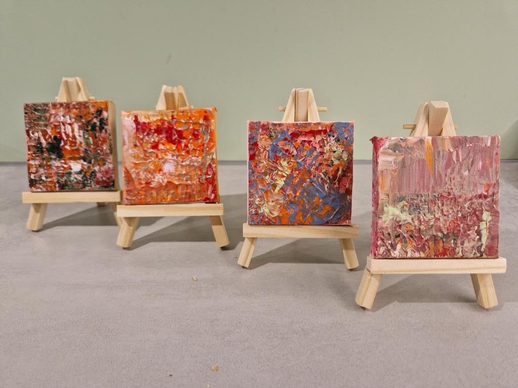 Mini Schilderijtjes op Ezel, Ophalen of Verzenden