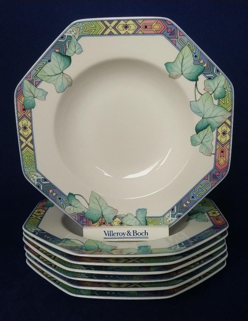 Villeroy & Boch Pasadena - diepe borden / soepborden, Ophalen of Verzenden, Zo goed als nieuw, Bord(en), Overige stijlen