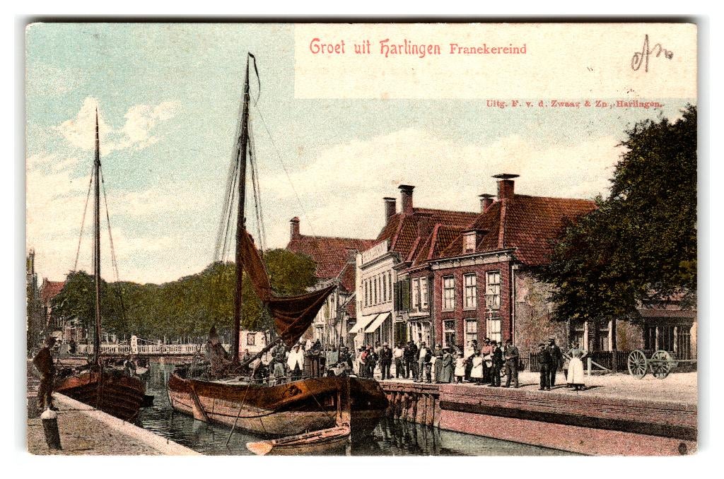 Harlingen, Franekereind, Ophalen of Verzenden, Voor 1920, Gelopen, Friesland