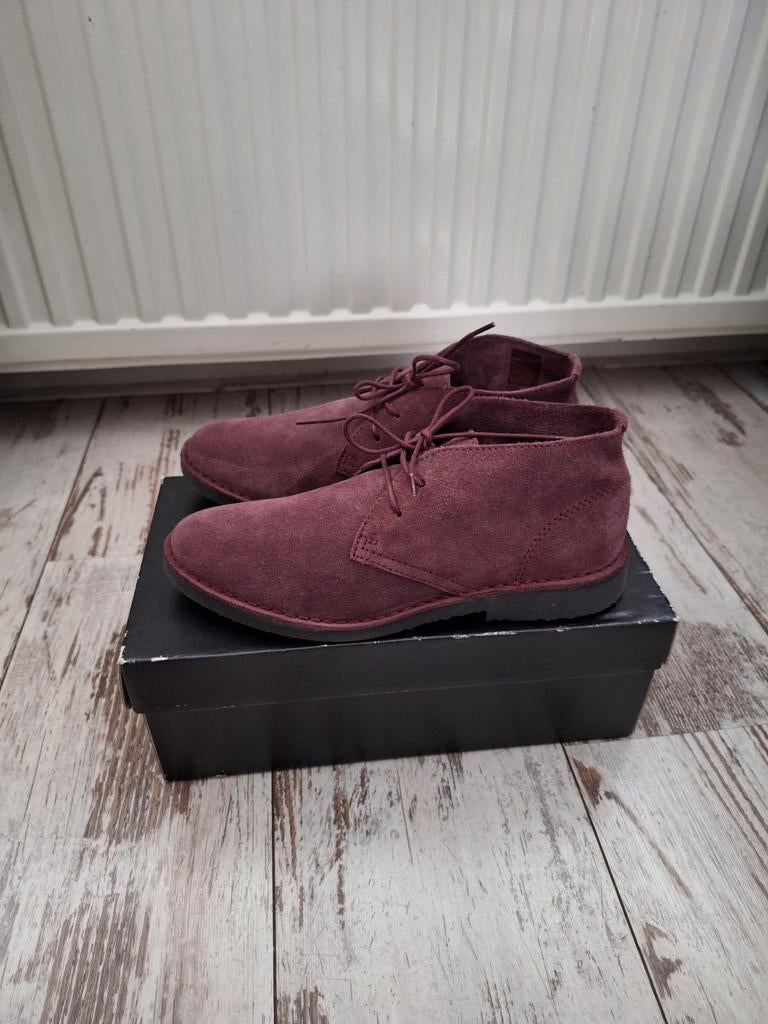 Sacha Desert bordeaux veterboots, mt 38, Schoenen met lage hakken, Ophalen of Verzenden, Zo goed als nieuw, Sacha