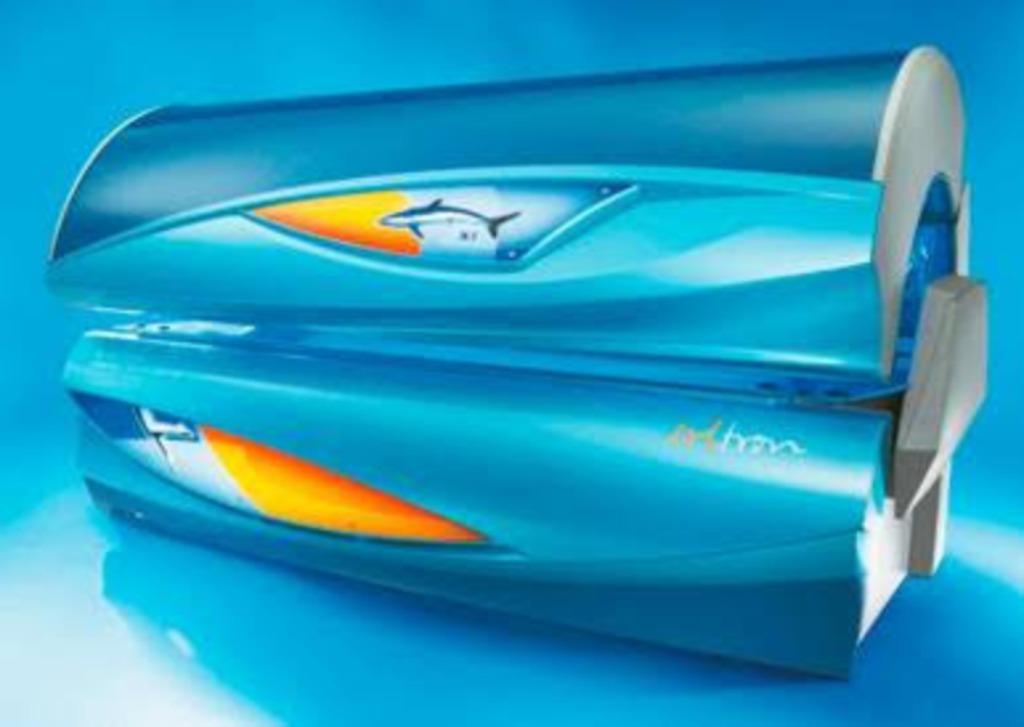 Soltron Solarium XL70 Turbo Plus Shark occasion, Ophalen, Gebruikt, Zonnebank dubbelzijdig, Minder dan 10 lampen