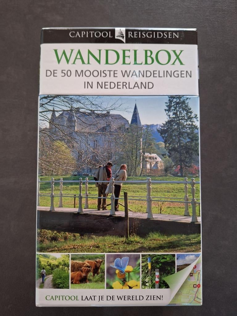 Capitool Wandelbox - 50 Mooiste Wandelingen Nederland, Boeken, Diverse, Capitool, Fiets- of Wandelgids, Nieuw