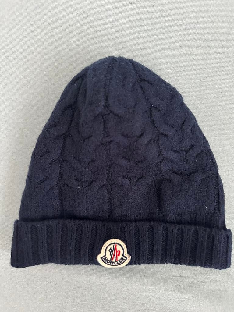 Moncler Muts, Kleding | Heren, Mutsen, Sjaals en Handschoenen, Ophalen of Verzenden, Zo goed als nieuw, Maat 52/54 (L), Muts