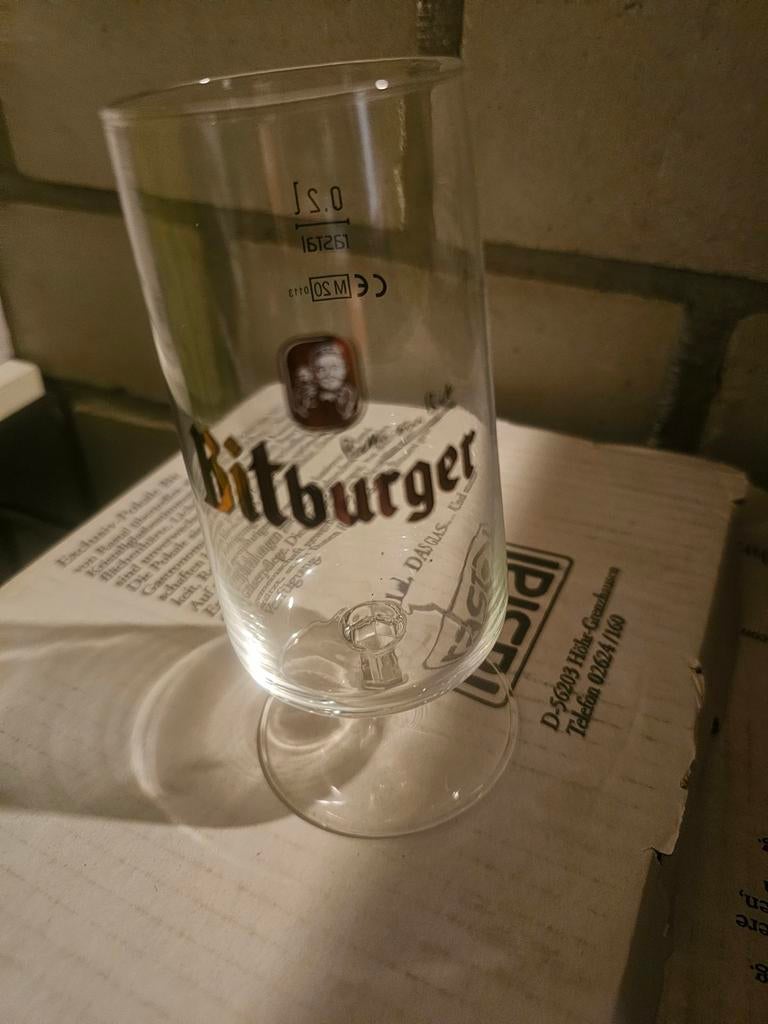 Bitburger Bierglas - Zo goed als nieuw, Glas of Glazen, Ophalen of Verzenden, Overige stijlen, Glas