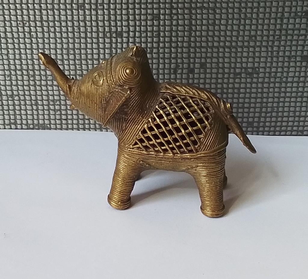 dhokra art olifant, Antiek en Kunst, Antiek | Koper en Brons, Ophalen of Verzenden