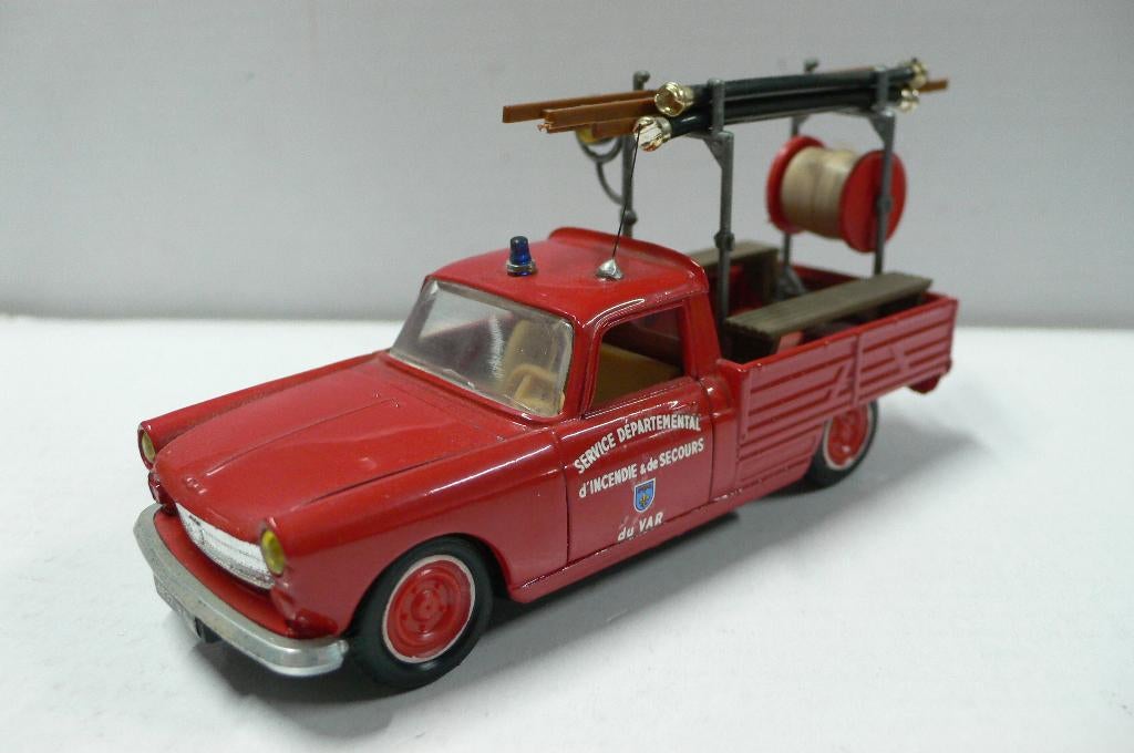 peugeot 404 brandweer pick up-eligor - 1/43, Verzenden, Zo goed als nieuw, Auto, Overige merken