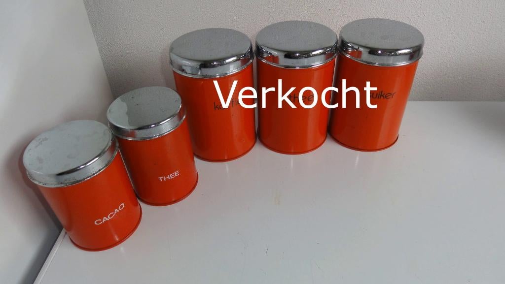 Voorraadbussen, Brabantia, Verkade, van der Meulen, Bolletje, Verzamelen, Blikken, Ophalen of Verzenden, Gebruikt, Verkade