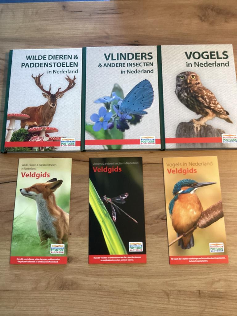 Postcode natuurboeken 3 stuks inclusief veldgidsen NIEUW!!, Ophalen of Verzenden, Zo goed als nieuw